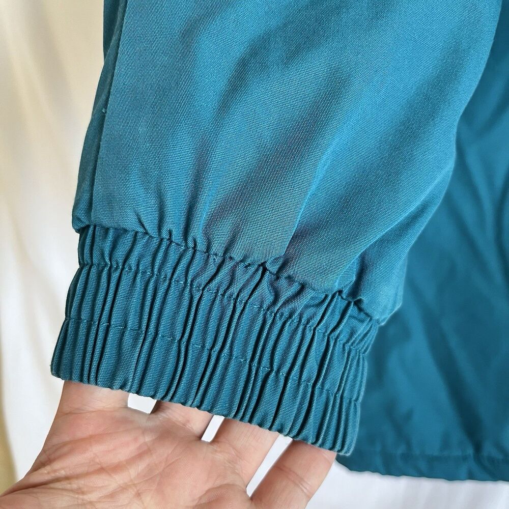 VTG 80s Current Seen Jacket Blue Color-block Womens Medium Retro Ski Coat - Picture 13 of 14